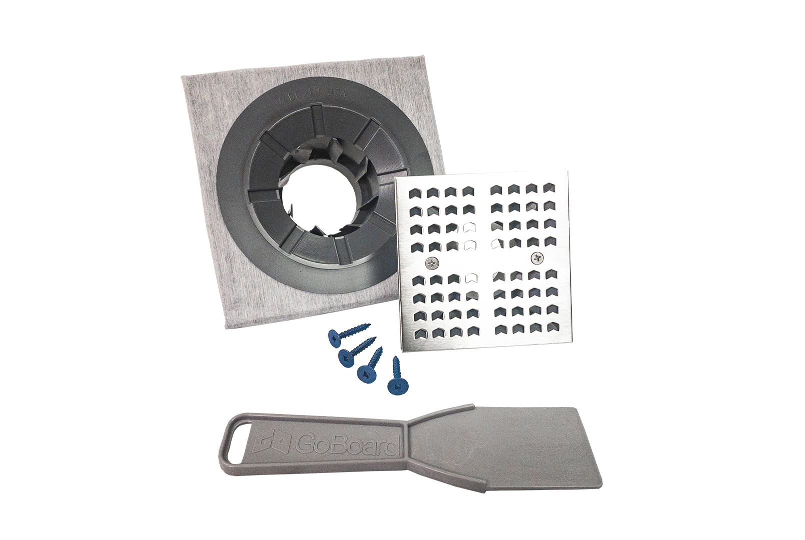 GoBoard Point Drain Shower Pan Kit Johns Manville GoBoard